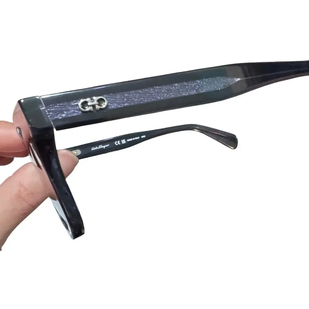 New Auth Salvatore Ferragamo Blue Frame Gancini Sunglasses 49mm - Picture 6 of 10